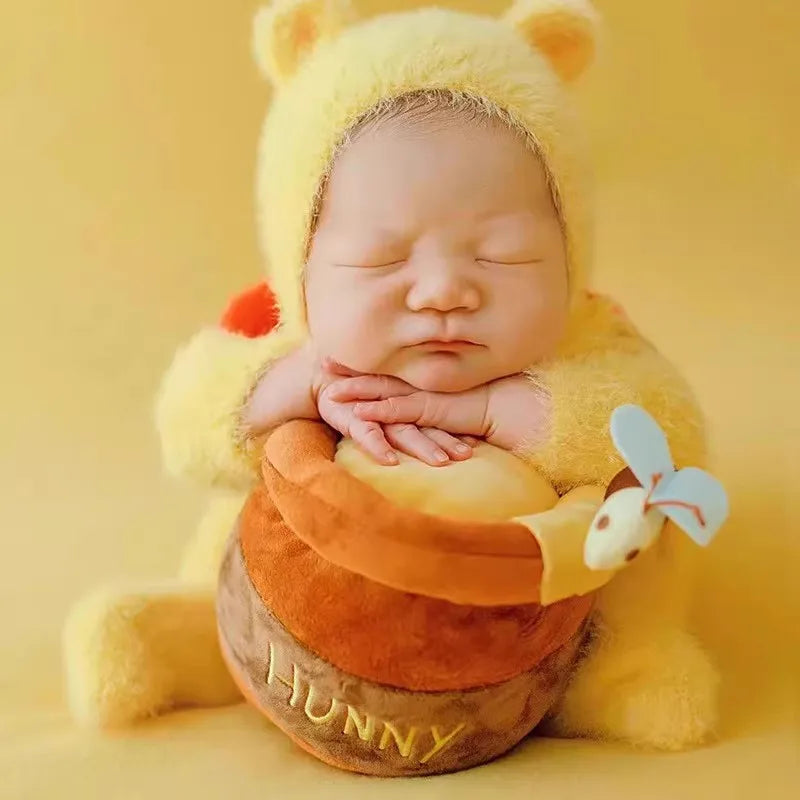 2025 Newborn bear romper for baby photography props, handmade outfits photo clothes