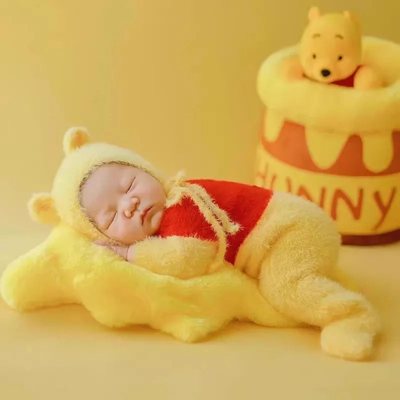 2025 Newborn bear romper for baby photography props, handmade outfits photo clothes